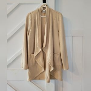 Jockey Women's Beige Open Front Sweater w/2 pockets - Size Large